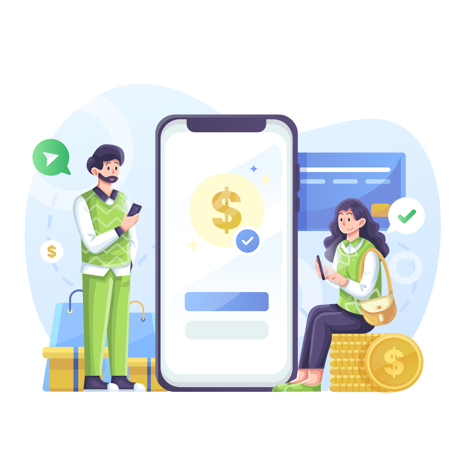 Mobile Payment Illustration